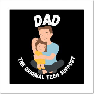 Tech-Savvy Dad: Guiding the Future Generation - Dark Colors - Girls Posters and Art